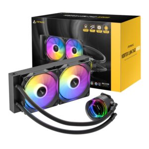 Antec VORTEX LUM 240 ARGB AIO CPU Liquid Cooler   Black