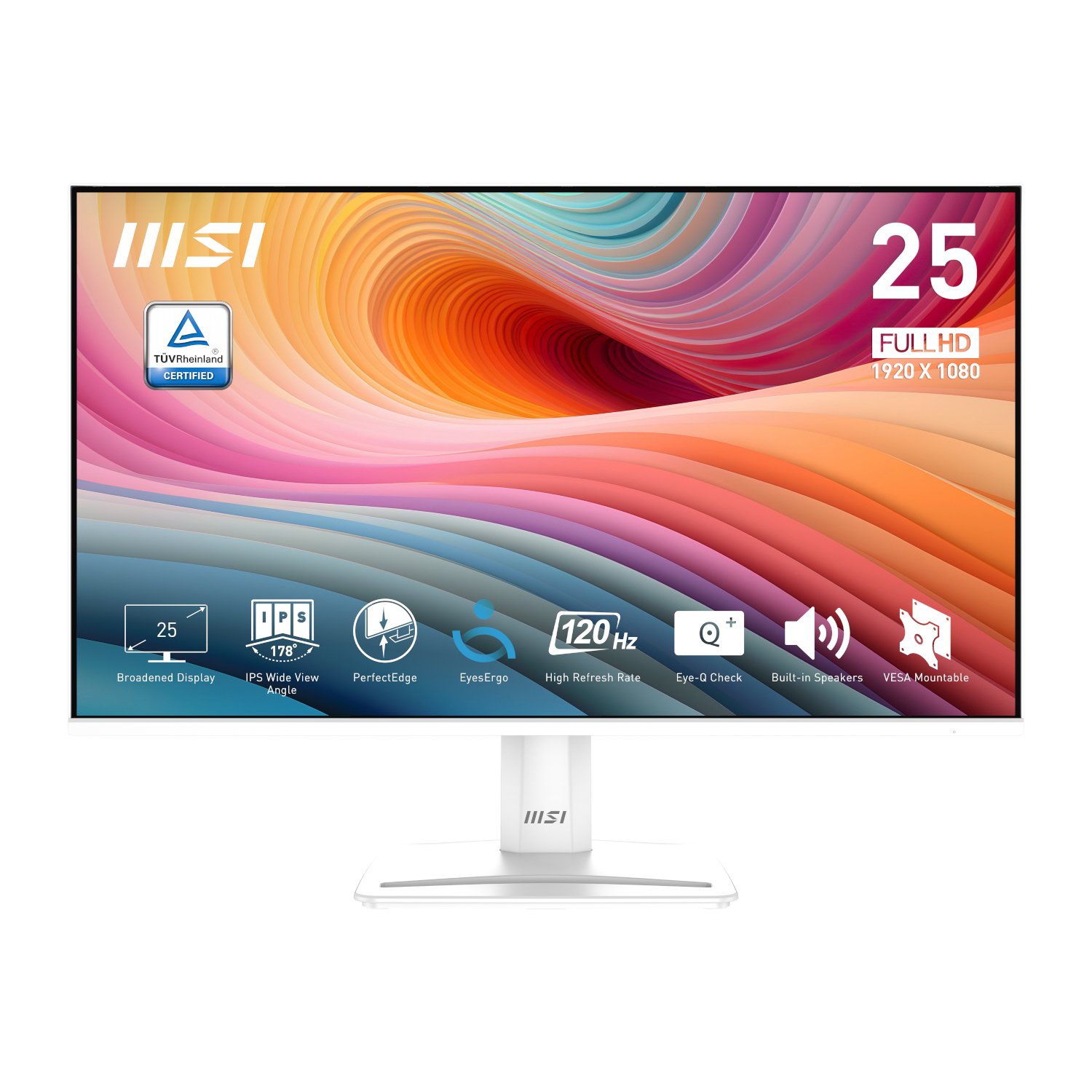 MSI PerfectEdge PRO MP251W E2 24.5" FHD IPS Office Monitor White
