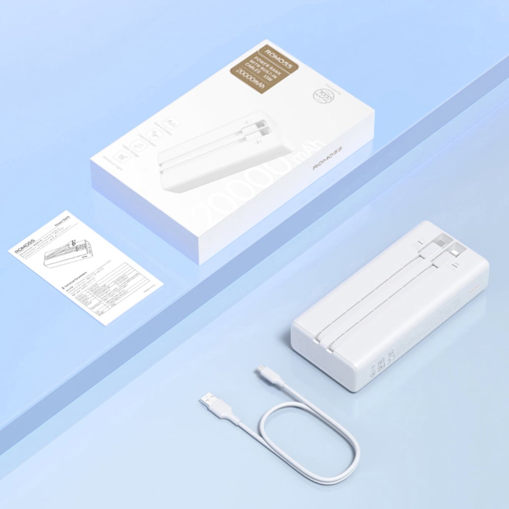 Romoss PRC20 20000mAh 22.5W Fast Charge Power Bank White - Image 5