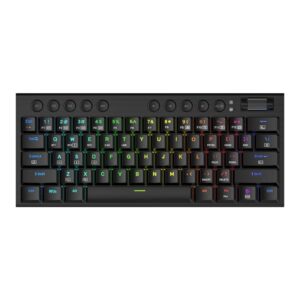 REDRAGON Horus Mini Pro 61Key Wireless Bluetooth Red Switch RGB Low Profile Gaming Mechanical Keyboard - Black