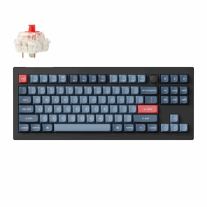 Keychron V3 Max QMK/VIA 80% Wireless Custom Mechanical Keyboard (Red Switch)   Carbon Black