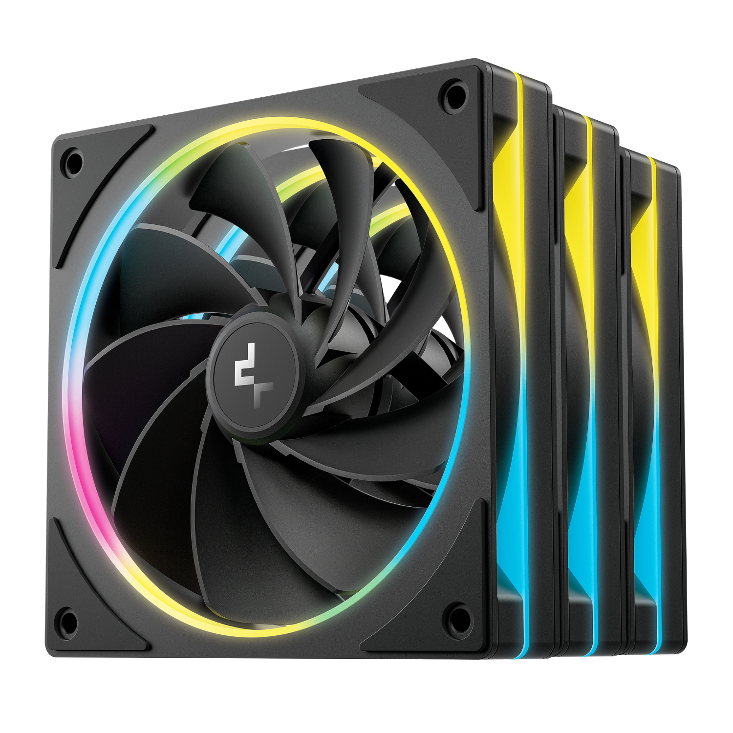 DeepCool FL12R SE 3-in-1 ARGB 120mm PWM 3 Fan Pack - Black - Image 2