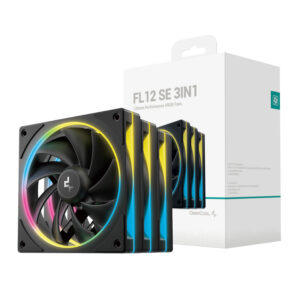 DeepCool FL12 3-in-1 ARGB 120mm Fan 3 Pack - Black