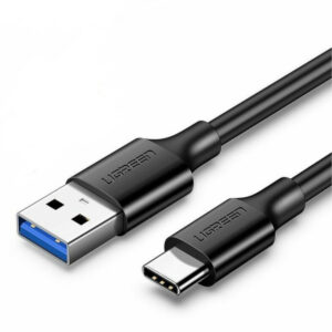 UGREEN Type-C to USB 3.0 Cable 2m – Fast Charging 3A, 5Gbps Sync – Black