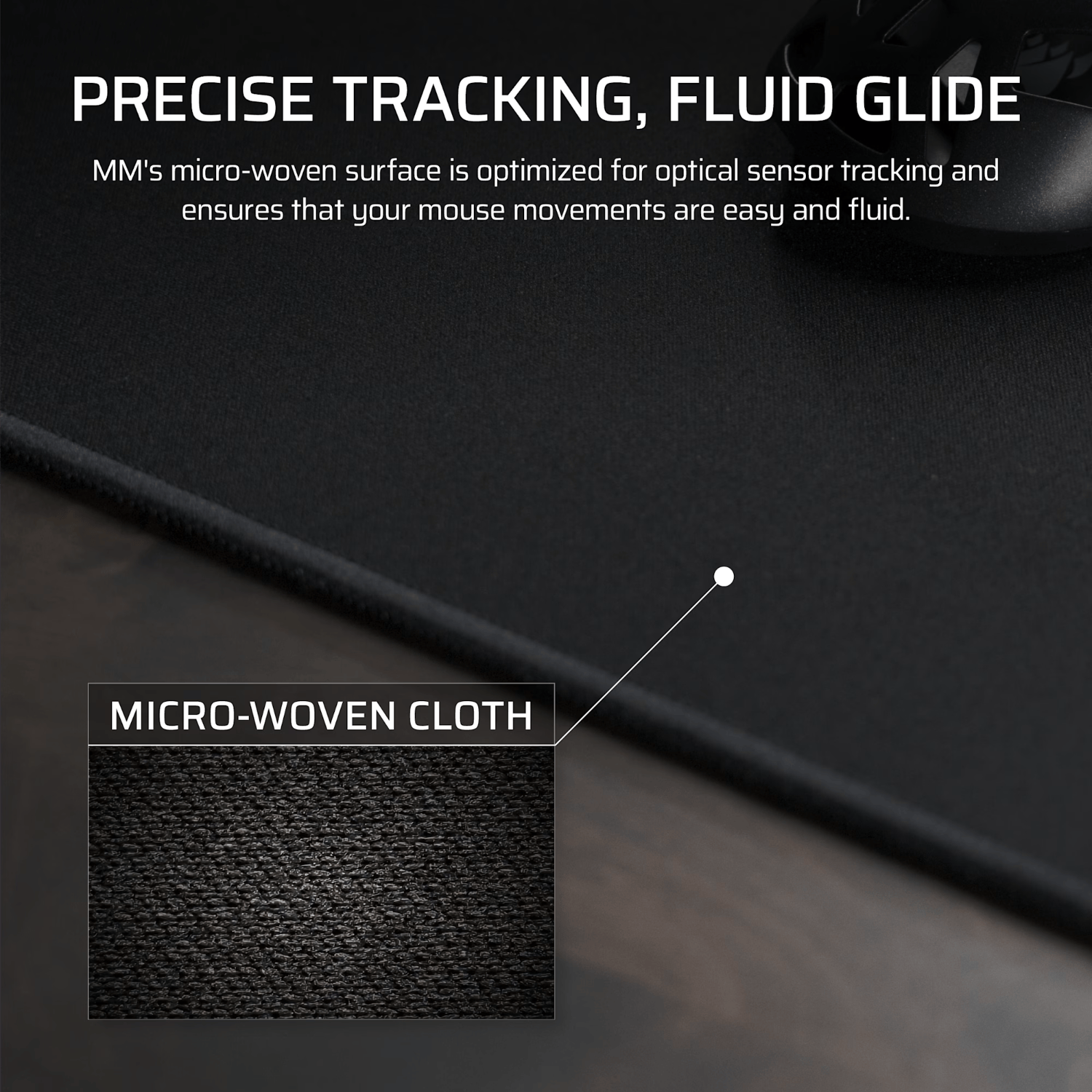 Corsair MM Anti-fray Cloth Gaming Mouse Pad XXL - Black - Image 5